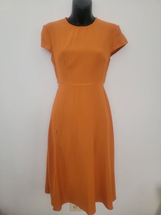 Dresses & Skirts - Women's Classic Orange Midi Dress